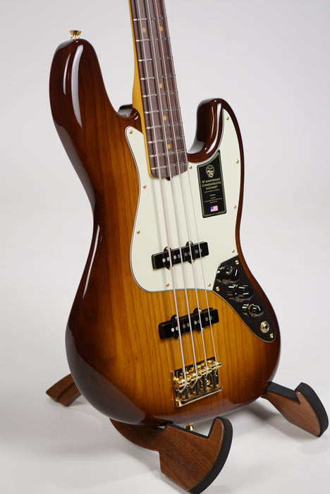 2021 Fender 75th Anniversary Commemorative Jazz Bass Rosewood Fingerboard 2-Color Bourbon Burst