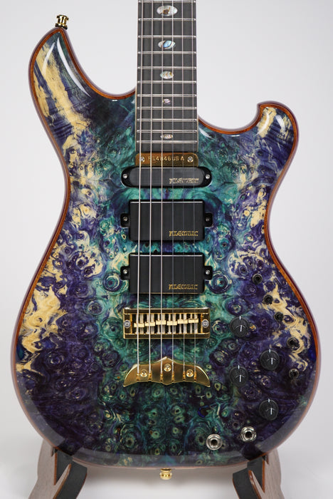 Alembic "Starry Night" Further Guitar - Buckeye w/turquoise/red resin top
