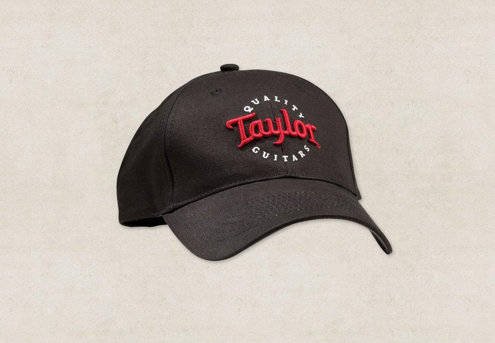Taylor Taylor Black Cap, Red/White Emblem