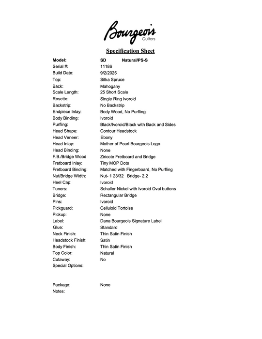 Bourgois SD Professional Series Thin Satin Finish