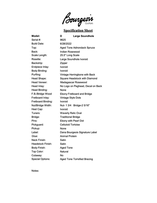 2022 Bourgeois Large Soundhole D