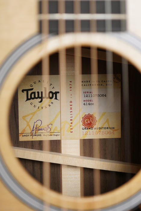 Taylor Next Gen 414ce with Action Control Neck and Claria System electronics