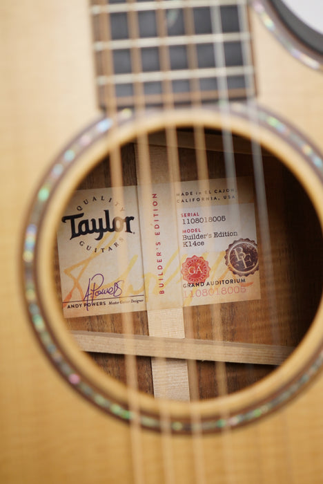 2018 Taylor K14ce Builders Edition