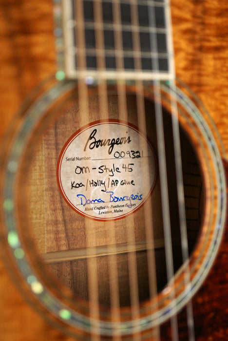 Bourgeois 45 Style OM | All Koa w/ Holly Binding