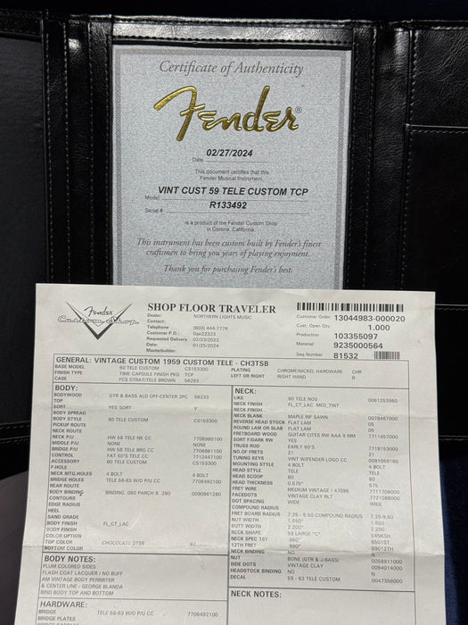 2024 Fender Custom Shop NOS Vintage Custom 1959 - Custom Telecaster®