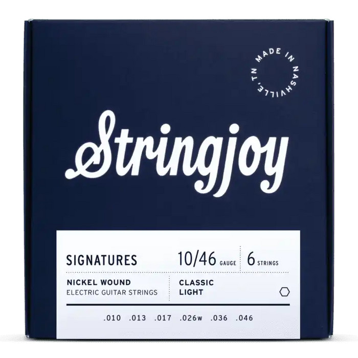 Stringjoy 10-46 Classic Light Gauge Signatures - Nickel Wound Electric Guitar Strings
