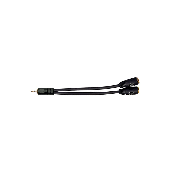 1/8 Inch Male Stereo to Dual 1/8 Inch Female Stereo Audio Adaptors