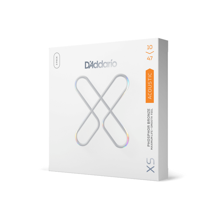 D'Addario XSAPB1047-3P 10-47 Extra Light Coated Acoustic Guitar Strings 3-Pack