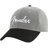 FENDER® HIPSTER DAD HAT Gray and Black, One Size Fits Most