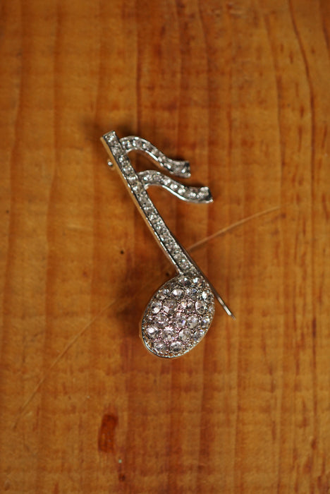 Sparkle Music Note Pin Large