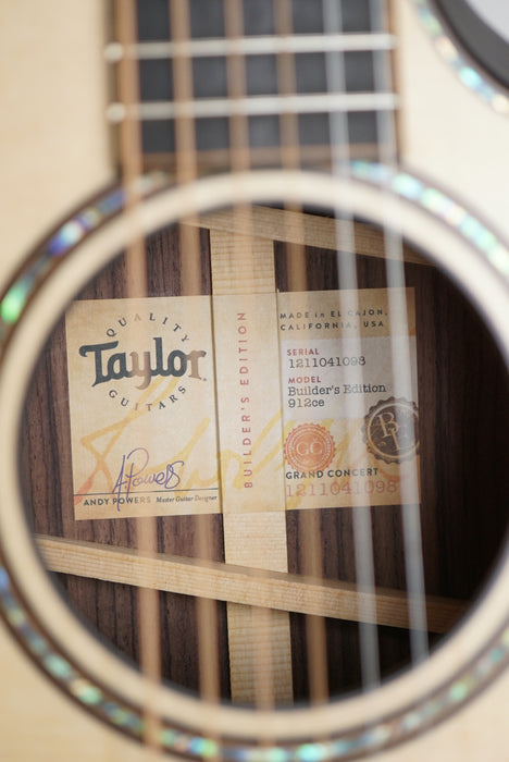 Taylor Guitars Taylor 912ce Builders Edition