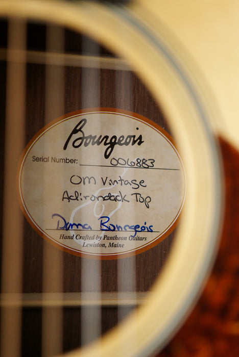 2014 Bourgeois OM Vintage Adirondack Spruce Indian Rosewood