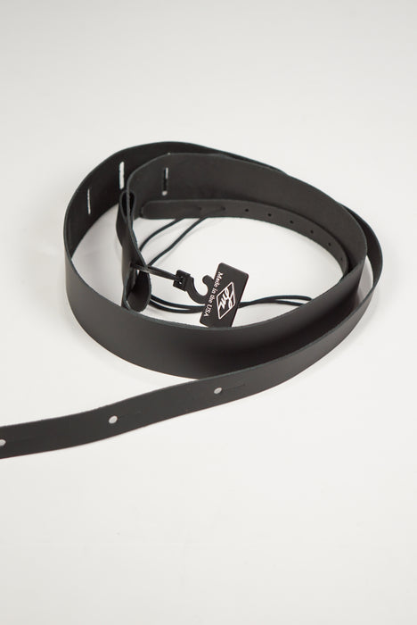 LM Black Leather 2" Dobro Strap