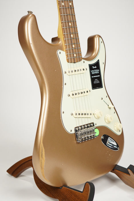 2021 Fender VINTERA ROAD WORN® '60S STRATOCASTER® Pau Ferro Fingerboard,  Firemist Gold