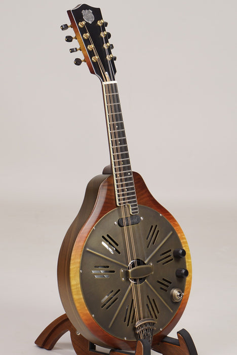 National Resophonic RM-1 Mandolin Walnut Antique Brass with Pickup