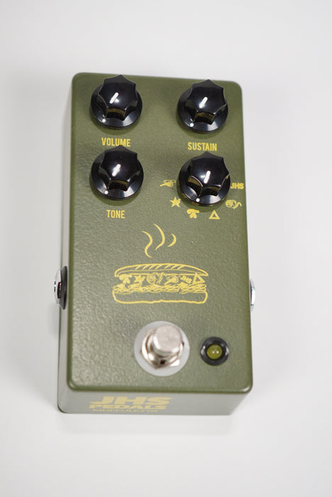 jhs pedals muffuletta distortion fuzz JHS Muffuletta Distortion / Fuzz Army Green — Northern Lights Music