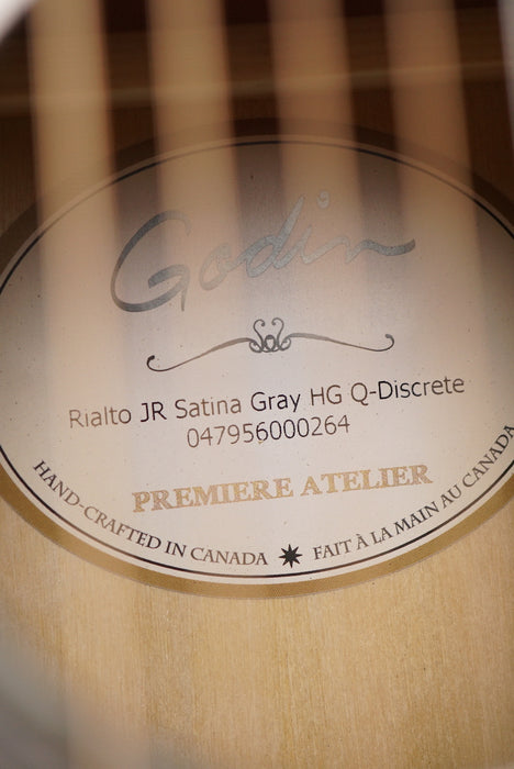 Godin Rialto JR Satina Gray HG Q-Discrete, Scratch and Dent Special!